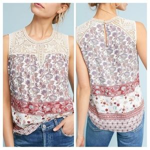🌼 2 for $20 🌼 Anthropologie Maeve Eleanor Crochet Blouse S